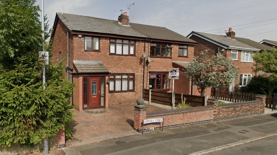 The house at 1, Norfolk Crescent in Failsworth