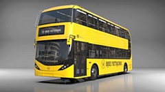 The new electric Bee Network buses ordered by Transport for Greater Manchester. Image courtesy of Alexander Dennis